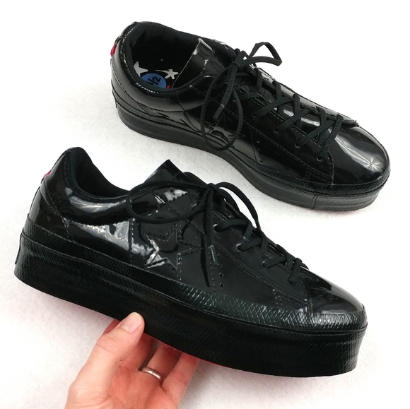 black leather converse 6.5